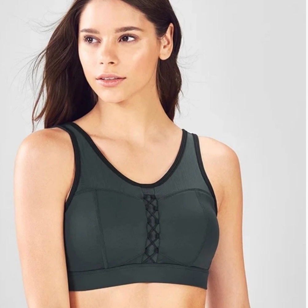 NEW Fabletics X Demi Lovato Lace Em Up Right Black Sports Bra Size S SOLD OUT